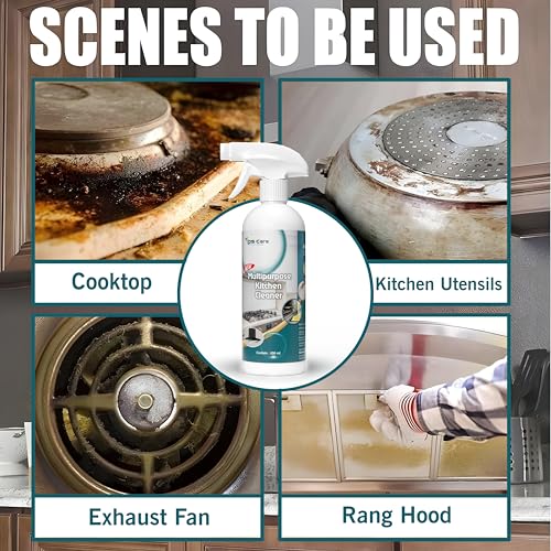 Image of DS CARE Multipurpose Kitchen Cleaner, Heavy-Duty Degreaser Spray for Removing Grease, Soot and Residue, Non-Toxic Formula, Safe for All Surfaces, 500 ml by UNIDSC