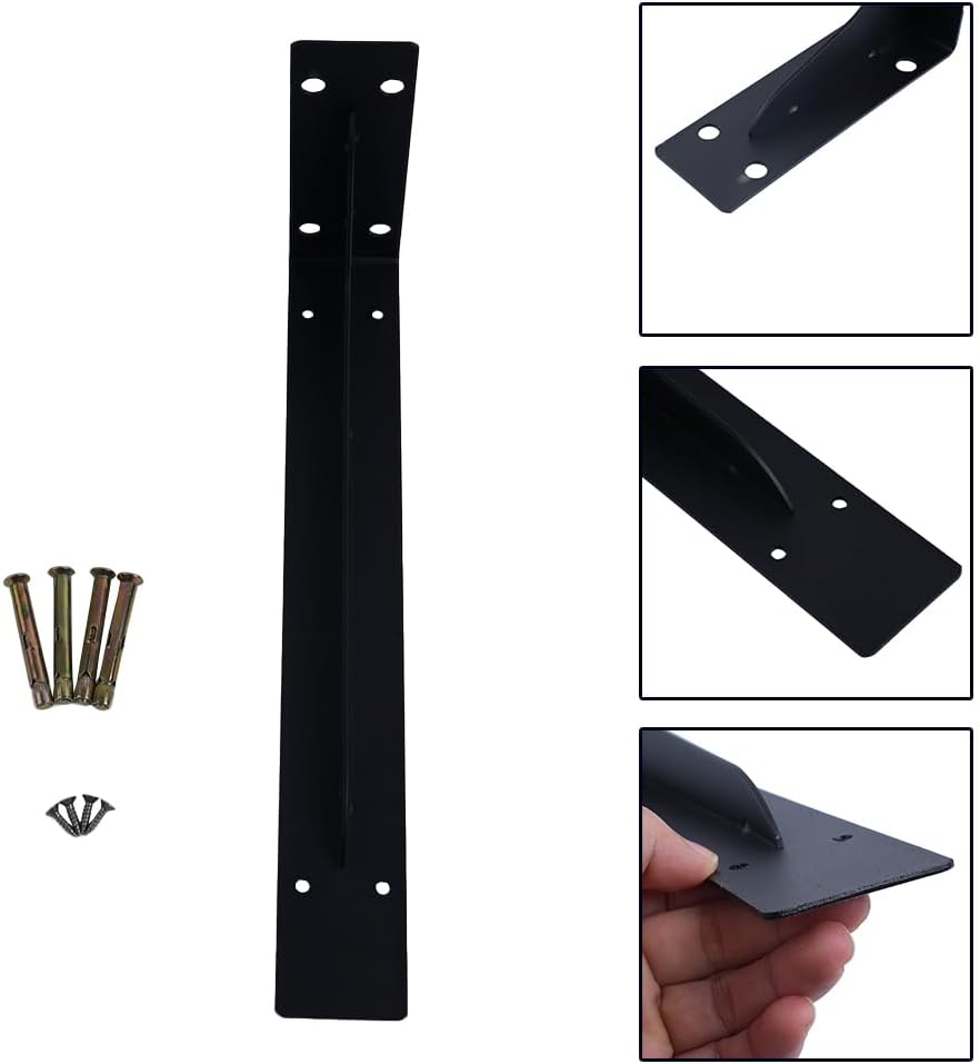 Shelf Bracket, 6-18 Inch Floating Shelf Bracket Heavy Duty for META Walll L Bracket, Wall Mounted Support for DIY with Screws for Wooden Board Hanging Support(18in)