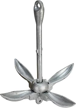 Extreme Max 3006.6666 BoatTector Galvanized Folding/Grapnel Anchor - 9 lbs.