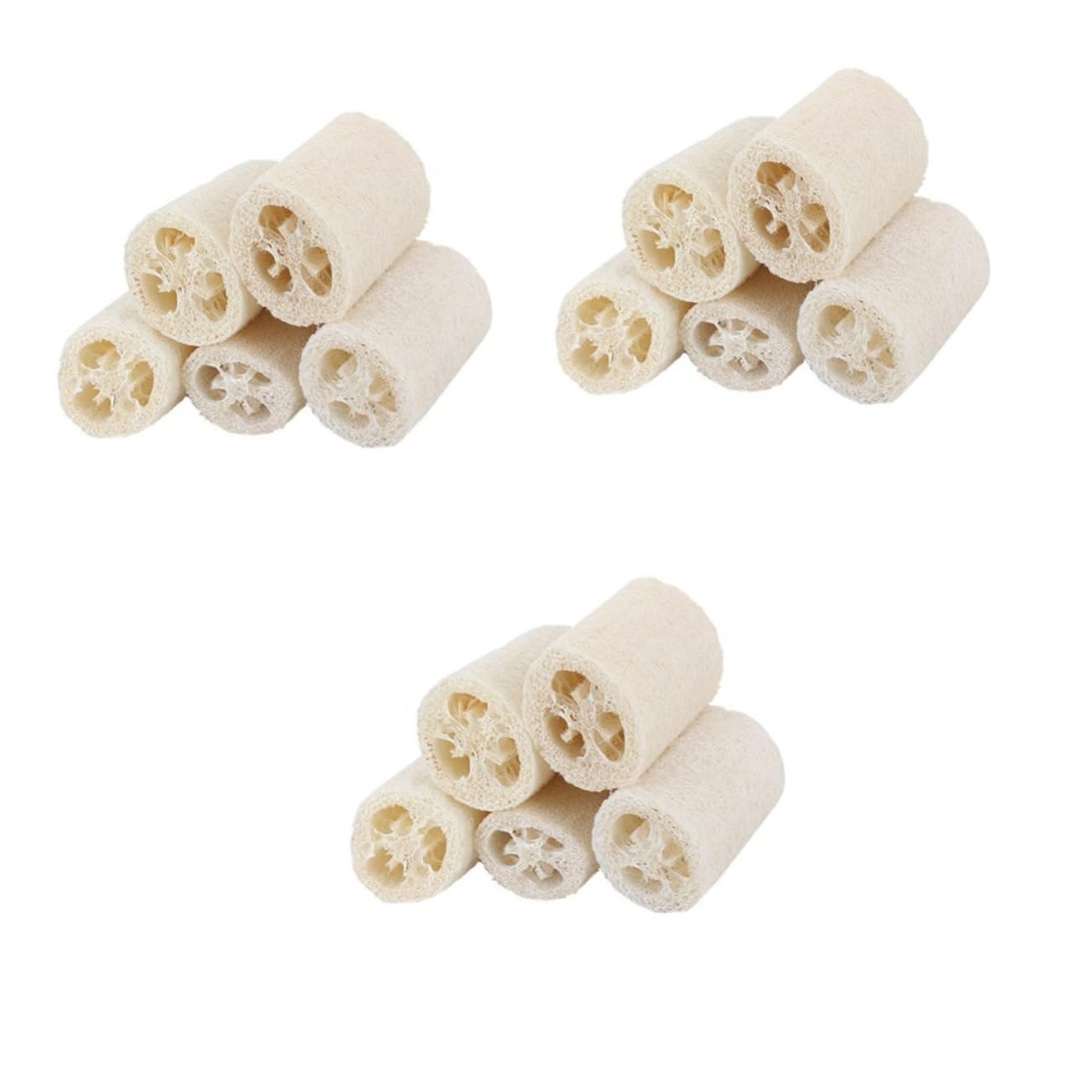 Ipetboom 15pezzi Spugna Naturale Loofah Per Esfoliante Per Corpo Di Luffa Per Pulizia e Stimolazione Della Circolazione Della