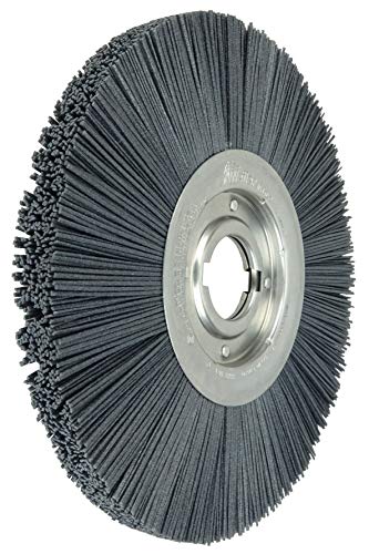 Image of Weiler 85014 12 inch Rectangular Filament Nylox Wheel, 80SC Fill, 2 inch Arbor Hole, Composite Metal Hub, Made in The USA (Pack of 2)