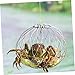 VICASKY 2pcs Steel Wire Crab Cage Wire Mesh for Efficient Crab Catching Suitable for Sea Includes Bait Pin and Counterweight Reusable Tool