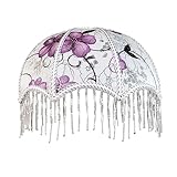 【Forme de parapluie】 L'abat-jour présente une apparence de parapluie rétro avec pompon, ce qui peut fournir un bon effet décoratif