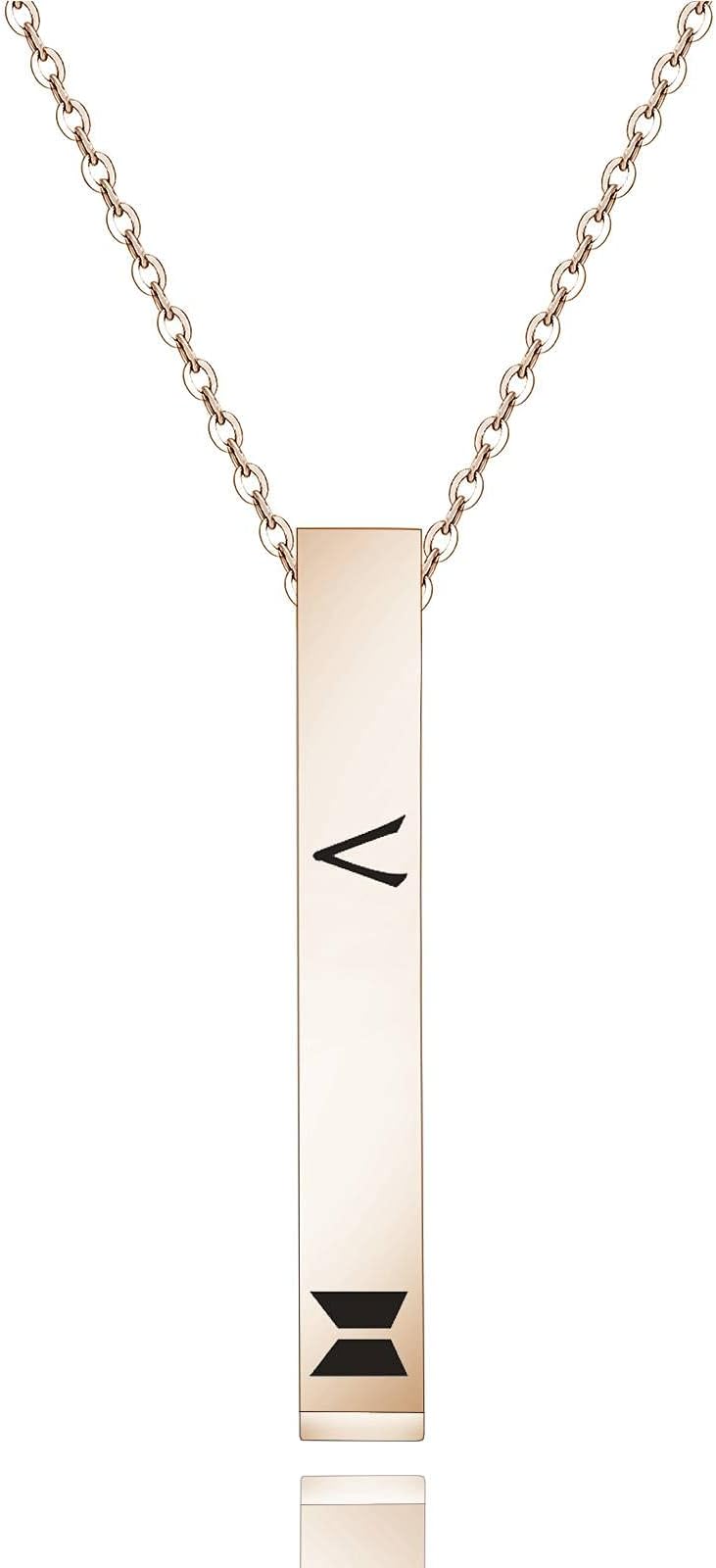 Kpop BTS Army Necklace Gifts for Women Girls RM Jim JK V Jimin J-Hope SUGA Necklace Birthday Gifts for BTS Lover(V RG)