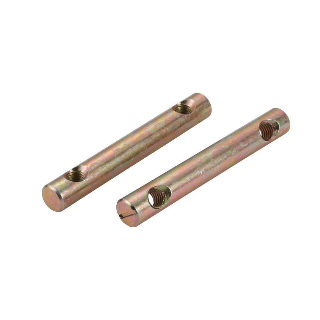 uxcell 5 pcs M8 x 90 mm double trou Plaqué zinc fer à fente disque Croix Cheville Corps Écrou