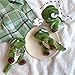 caralin Cute Plush Cartoon Brooch Little Dinosaur Brooch Stereoscopic Animal for Doll Cartoon Badge Pin Fashion Jewelry Gifts Plush, Green