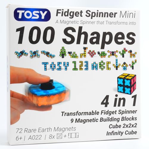 TOSY Magnet Fidget Spinner Mini – 8 Bausteine, 3-in-1: verwandelbarer...