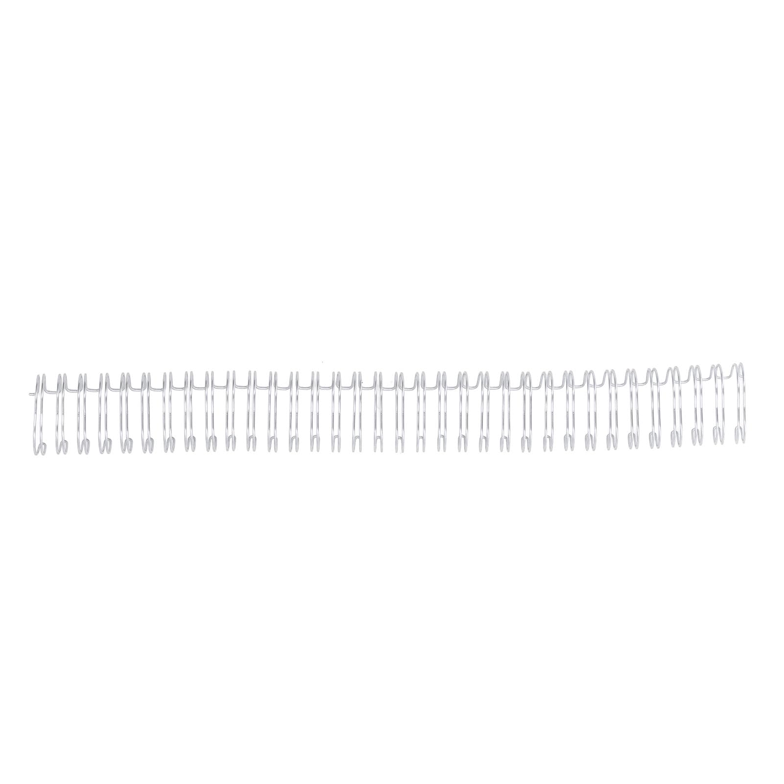 Doppelschlaufen-Drahtbinderücken für A4-Papierformat – 19 mm 3/4 Zoll Durchmesser mit 180 Blatt Kapazität – 3:1 Teilung, 34 Schlaufen, Metallspulen mit Nylonbeschichtung – Gold – (Silber)