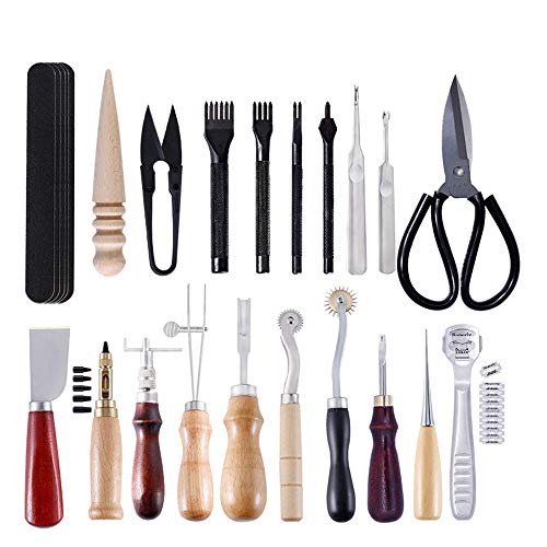 CHSEEO Artesanía del Cuero, 20 Piezas Juegos y Kits de Costura Kits...