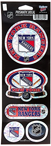 WinCraft NHL New York Rangers Prismatic Stickers, Team Color, One Size