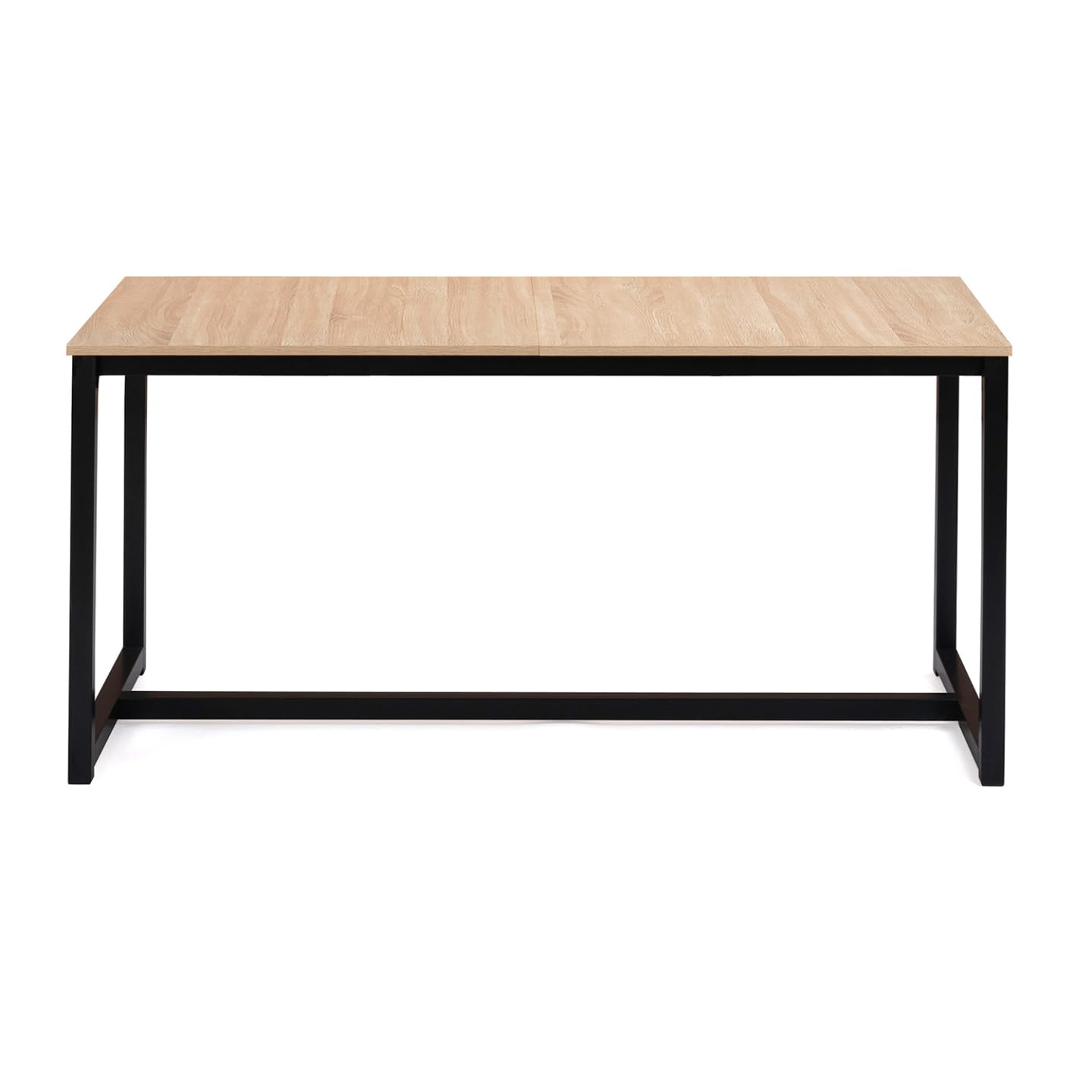 IDMarket – Mesa de comedor extensible rectangular Detroit 6-10 personas, diseño industrial 160-200 cm