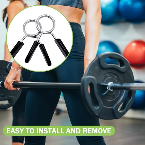 image for BlingKingdom 4pcs Spring Collar Clips 1 inch Dumbbell Barbell Clamp Co