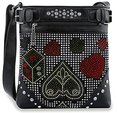 Crossbody Sling Handbag Rhinestone Bling Belt Accent Unique Sparkle Purse2