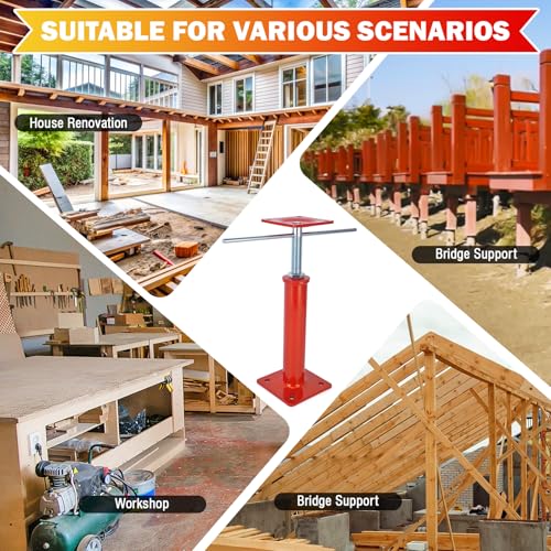 4 PCS House Jacks for Leveling, Adjustable 11"-16" Height Range, 8820 lbs Capacity (Each), Galvanized Telescoping Support Jacks for Crawlspace & Basement by GOIMGN - Image 7