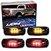 iJDMTOY Smoked Lens Amber/Red LED Rear Bed Side Marker Lights Set For 2003-2009 Dodge RAM 2500 3500 Heavy Duty Dually Truck Double Wheel Side Fenders