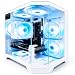 Qehi Gaming PC Desktop, Ryzen 7, RX 9060 XT 8GB | 16GB DDR4 RAM,512GB SSD | WiFi 6, High-Performance,RGB Prebuilt Computer Tower for Gaming, Live Streaming, Video Editing & Home Office -White
