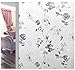 Produktbild CYSTYLE 3D Blumen Fensterfolie Selbstklebend Dekorfolie Sichtschutzfolie Statisch Haftend Anti-UV für Badezimmer Wohnzimmer Küche (Stil 2, 90 x 200 cm)