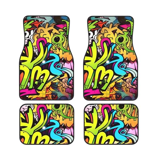 Tapis de sol voiture antidérapants auto graffiti universel camionnette