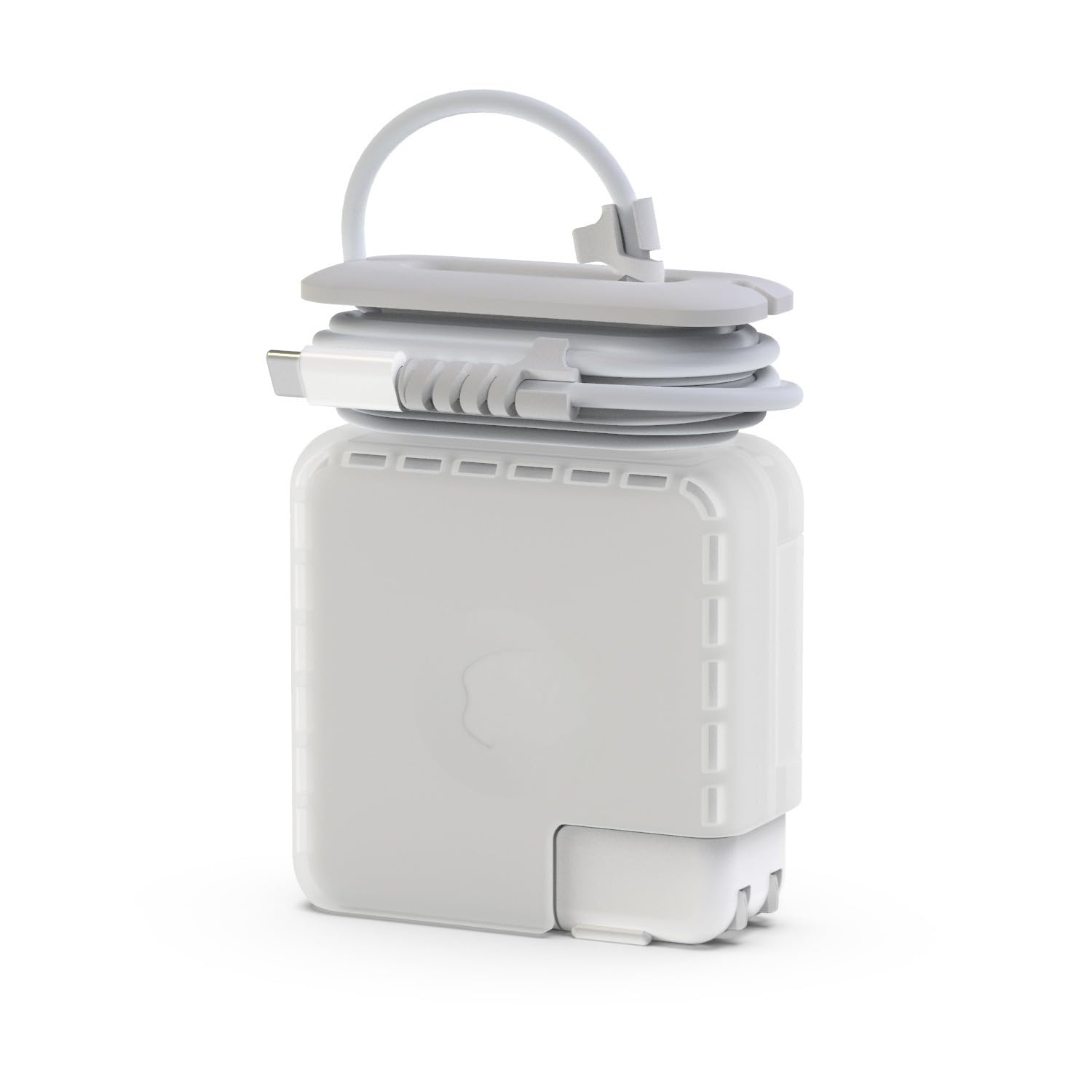 McStorey MacBook Şarj Aleti Kılıfı PVC Sert Kapak + Kablo Düzenleyici | 60W MagSafe 1-2 A1344/A1435, 61W A1718/A1947, 67W A2518 USB-C Uyumlu | Adaptör Koruyucu Şeffaf