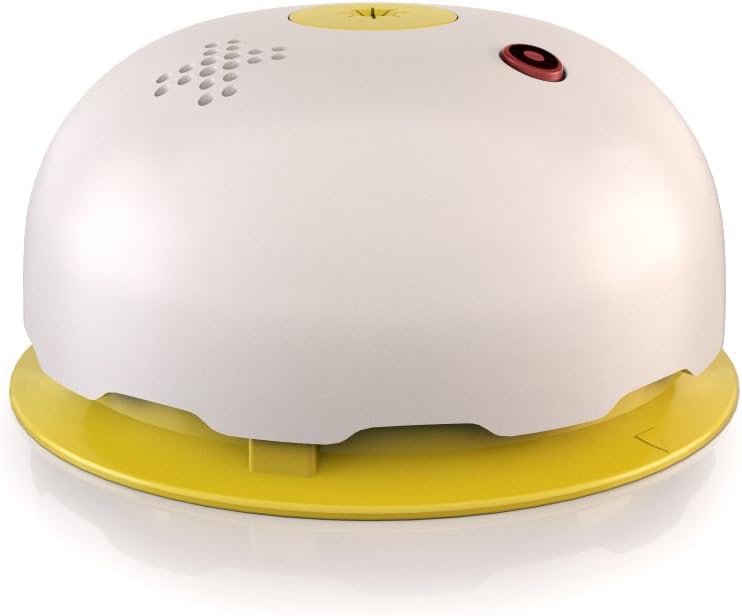 Lumens Fresh ? Replaces Your Smoke Detector Base/Bell Pendant Light White/Yellow