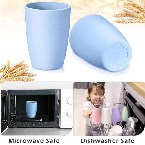 PALUDO 10 Pack Unbreakable Reusable Drinking Cups, 350ml Plastic Tumblers Drinking Cups Set for Kitchen Picnics Outdoor Parties Travels - Dishwasher and Microwave Safe - 5 Colors - Image 4