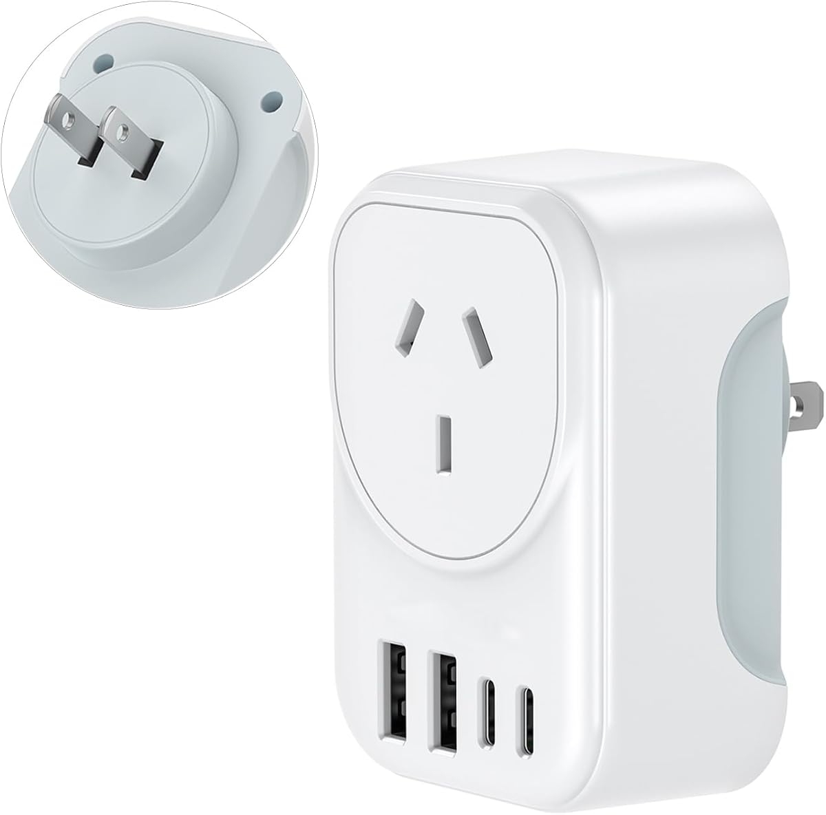 Japan Travel Adapter, AU to Japan US Plug Adapter Type A Travel Power Plug for Japan, Philippines, Canada,Mexico, China, Jamaica, Peru and More