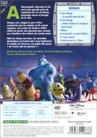 Image secondaire de Monstres & Cie - Film d'Animation Disney en DVD
