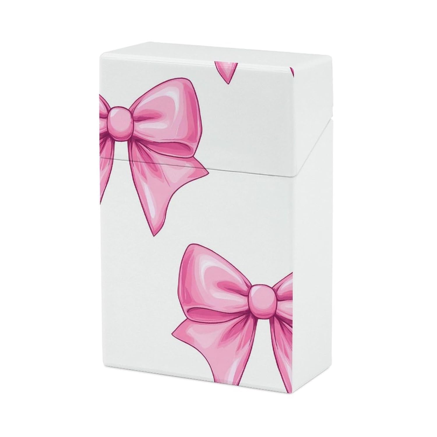 Bow Print Cigarette Case Flip Open Waterproof Cigarette Holder Box