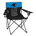 Logo Brands NFL Carolina Panthers  Folding Elite Chair with Mesh Back and Carry Bag ,  Charcoal,  One Size
