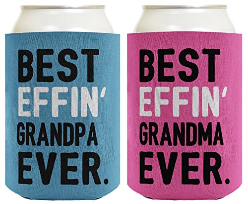 ThisWear Best Effin' Grandma and Grandpa Ever Can Drink Coolers - 2-Pack