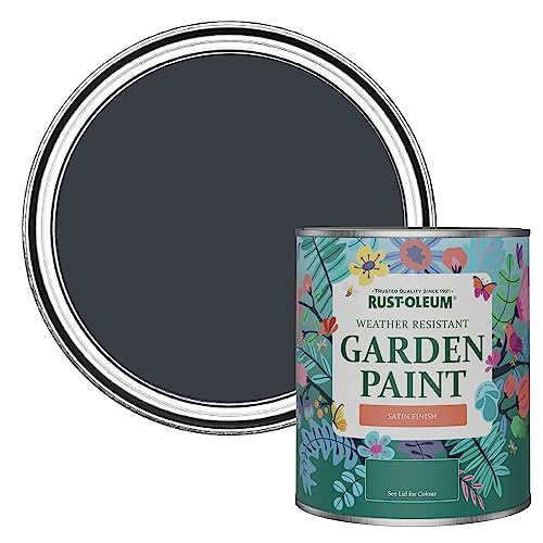 Rust-Oleum Grey Mould-Resistant Garden Paint In Satin Finish - Anthracite (RAL 7016) 750ml