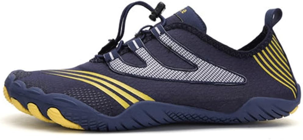 ビーチウォータースイミングシューズ男性クイックドライ通気性スポーツスニーカー履物裸足ハイキングジム(43)