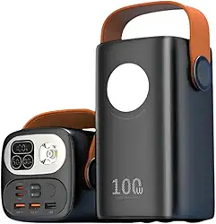 Power Bank Portátil 60000mAh, 100W Turbo, Carregador para Múltiplos Dispositivos, Mini Starlink, Celular, Tablet, Caixa de Som