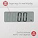 Salter Digital Bathroom Scale - Electronic Digital Bodyweight Scale, Silver Glitter Platform, 180kg/28st 3lb, LCD Large Display, Step On Instant Accurate Readings, Slim Storage, Includes Battery
