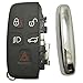 Smart Key Fob Case Shell for Land Rover Range Rover Sport LR2 LR4 Evoque 5 Buttons Keyless Entry Remote Replacement Cover Casing (Black)