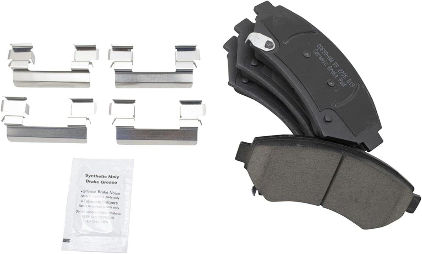 Ceramic Brake Pad Kit Front & Rear for Chevy Pontiac Cadillac Buick