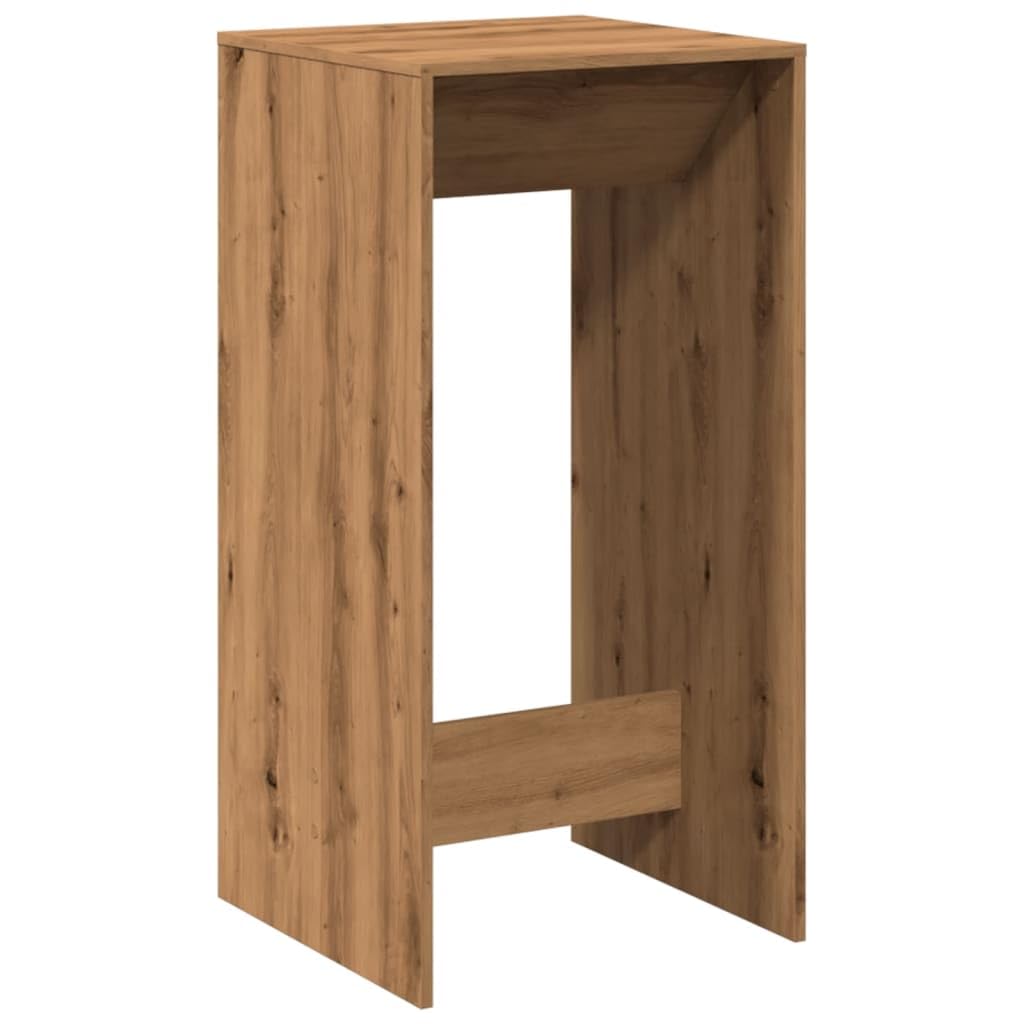 Mesa de bar de roble Artisan compacta de 51x50x103.5 cm para cocina y salon