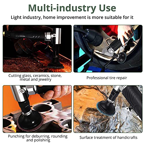 Eypins Air Grinder,Compressed Air Angle Die Grinder 90 Degree Mini Sander Grinder Polisher Tool Set For Contour Grinding, Polishing, Milling #TOP6