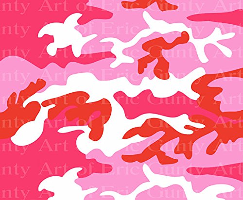 8" Round - Pink Camo Birthday - Edible Cake/Cupcake Party Topper - D22416