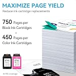 67XL Ink Cartridges Compatible for HP 67 Ink Cartridges Combo Pack Black Color Fit for Deskjet 2855e 4255e 2700 2755e 2734e 2842e 4255e 2723e 4155e 2742e 4100 Envy 6455e 6055e 6000 Printer