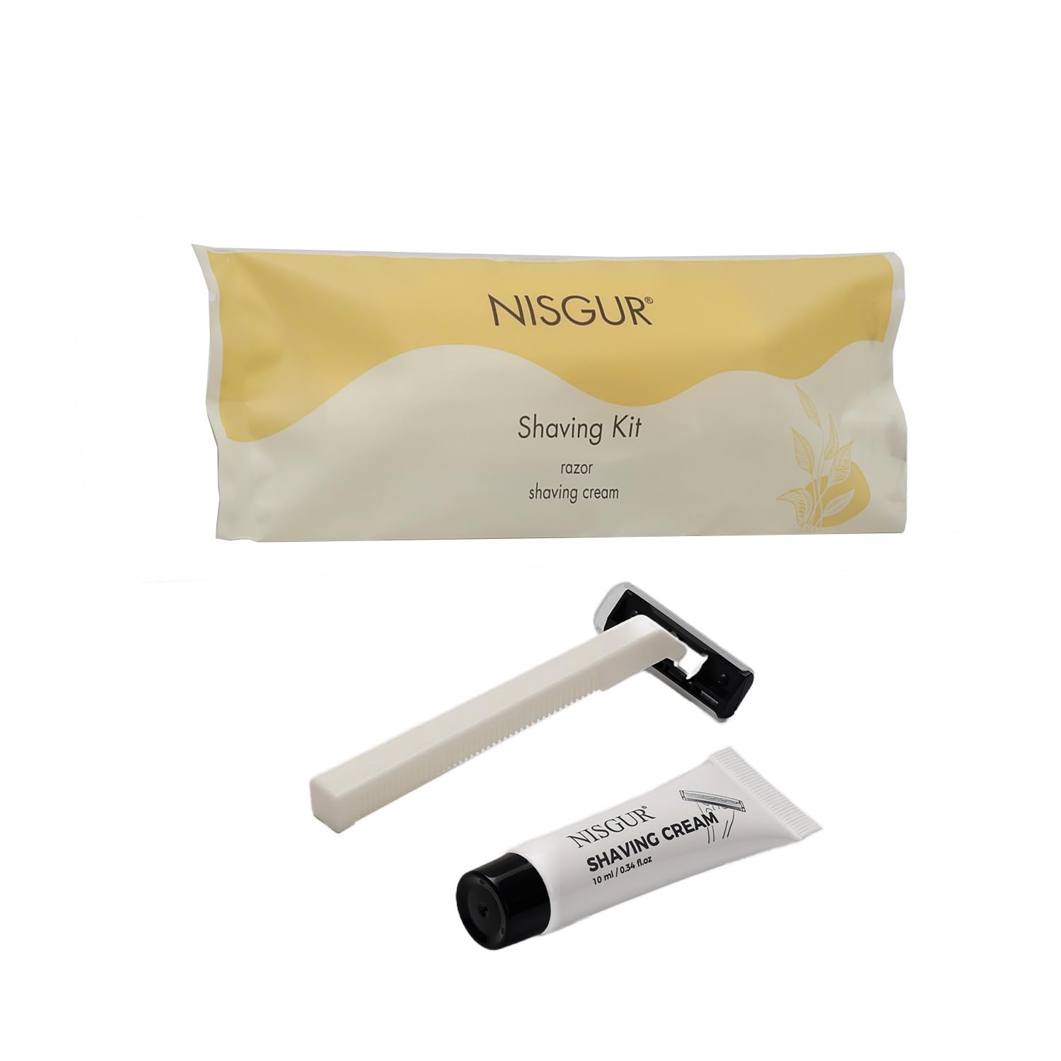 Disposable Shaving Cream and Razor Kit Pack of 100 Individually Wrapped Hotel Shaving Kit
