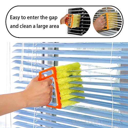 Blind Cleaner Brush , Blinds Dust Shutters , Mini Washable & Removable Window Air Conditioner Duster With 7 Slat Handheld Household Kitchen Cleaning Tools , For Awnings , Siding , Vinyl , Car , Fan #TOP2