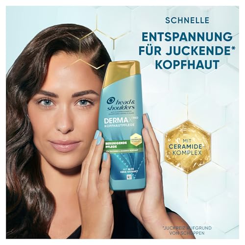 Head & Shoulders DERMAXPRO Beruhigendes Anti-Schuppen Shampoo 2x250 ml Kopfhautpflege bei trockener, juckender Kopfhaut (verbunden mit Schuppen) – Mit Kaktus-Extrakt, aktiver Aloe & Vitamin E