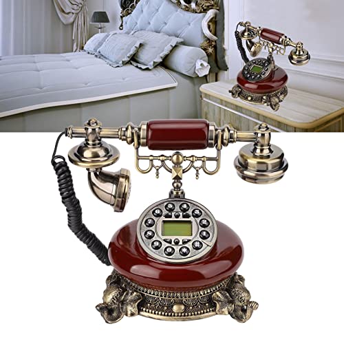 Luqeeg Vintage Telephone, Classic Rotary Design Old Fashioned Corded Desk Phone with Calendar, Caller ID, One Key Redialing, Vintage Decorative Phone for Home and Office - Thumbnail 6