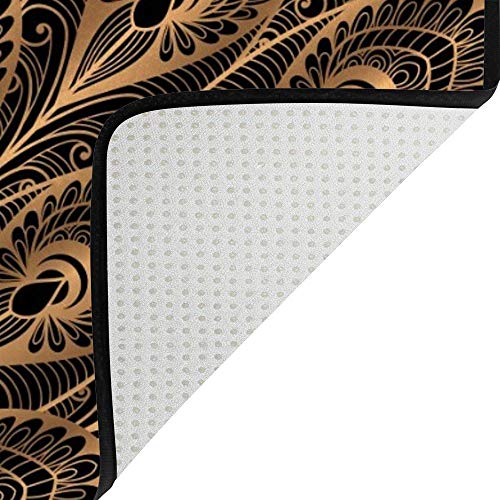 Grand tapis de surface oriental Ruchen pour transformer un salon vide