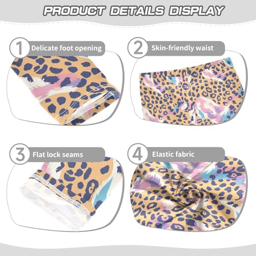 KLL Bright Colors Leopard Pattern Toddler Baby Girl Legging Soft Full Length Dance Pants Sports3