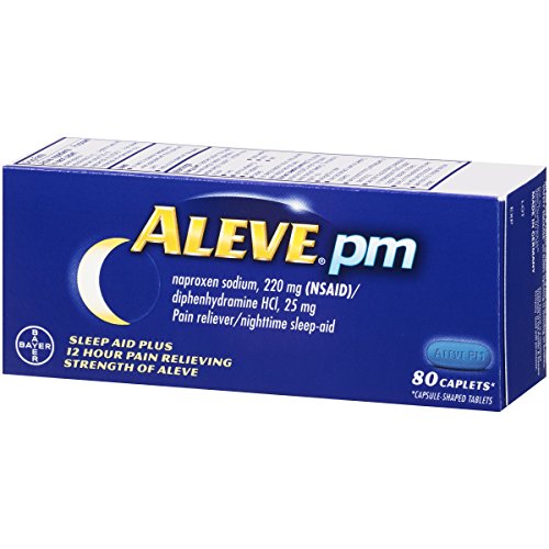 Aleve Pm Caplets, Naproxen Sodium 220 Mg (Nsaid)/Diphenhydramine Hcl 25 Mg, Pain Reliever/Nighttime Sleep-Aid, Non-Habit Forming, 80 Count #TOP2