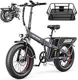 Heybike Mars 2.0 Foldable Electric Bike for Adults,1800W Peak Motor 100N.M Torque Ebike,20*4'' Fat Tire E Bike with 70+Miles Long Range,624WH Removable Battery for Beach,Commuting,Snow,Shock Absorber