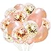 Ballons Mariage Anniversaire SKYIOL 50 pièces 30 cm Rose Orange Rose Or Confettis Latex Hélium Ballon pour Enfants Fille Party Fête Décorations Bébé Baptême Saint Valentin, Set 8