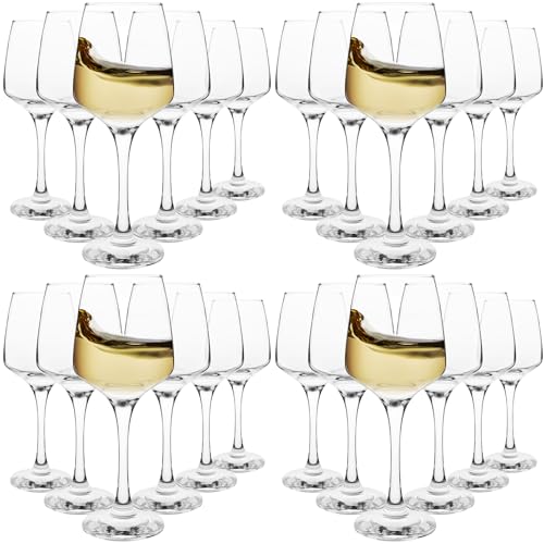 Homiu Wine Glass 330ml White or Red Long Stem Premium Finish Florence Design Glasses (24 Pack)